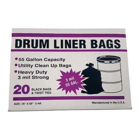 Primrose Plastics Drum Liner 55G 20Pk 55320